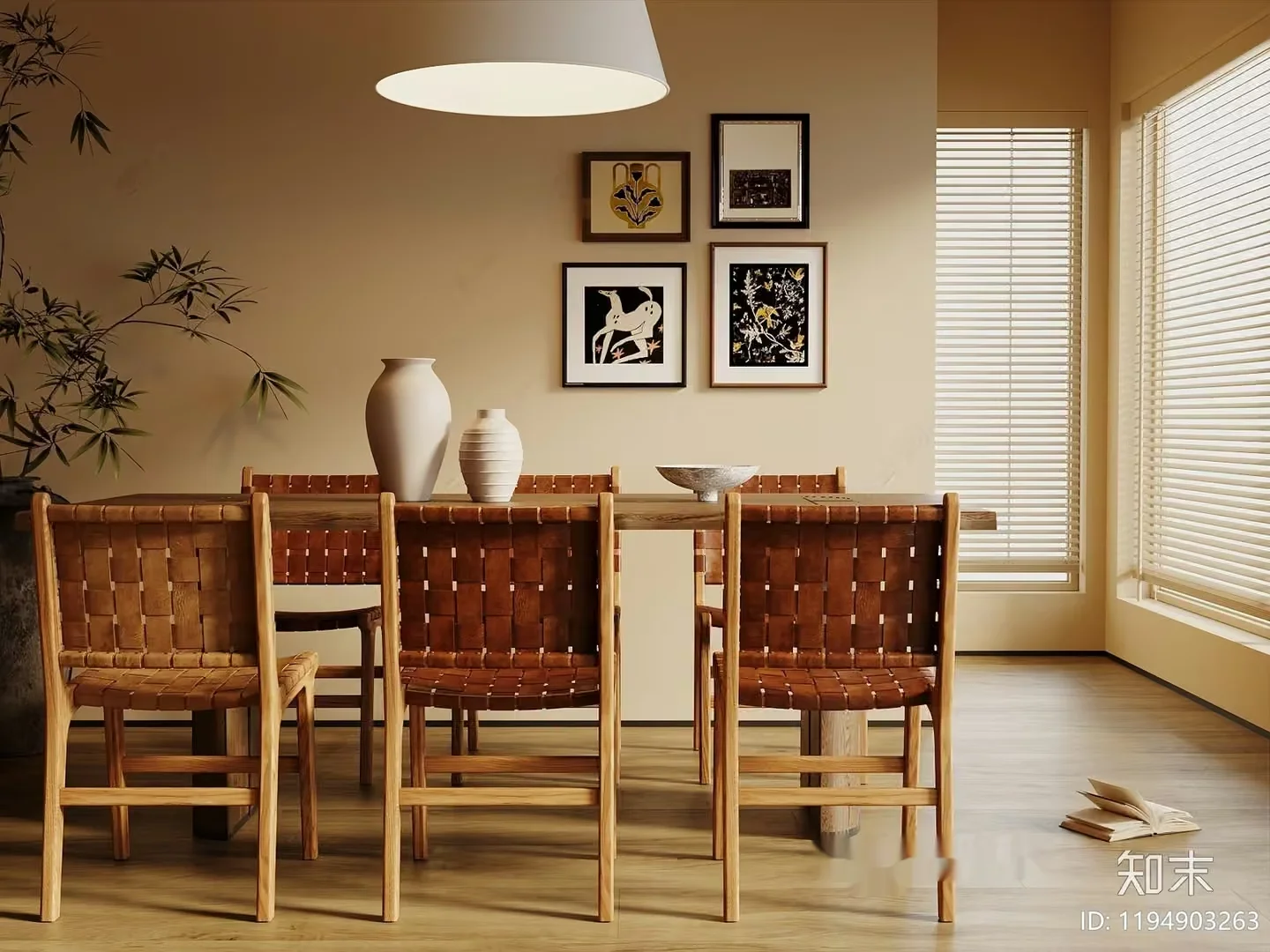 A Modern Dining Room 3D Model – 2136 – VRAY Render