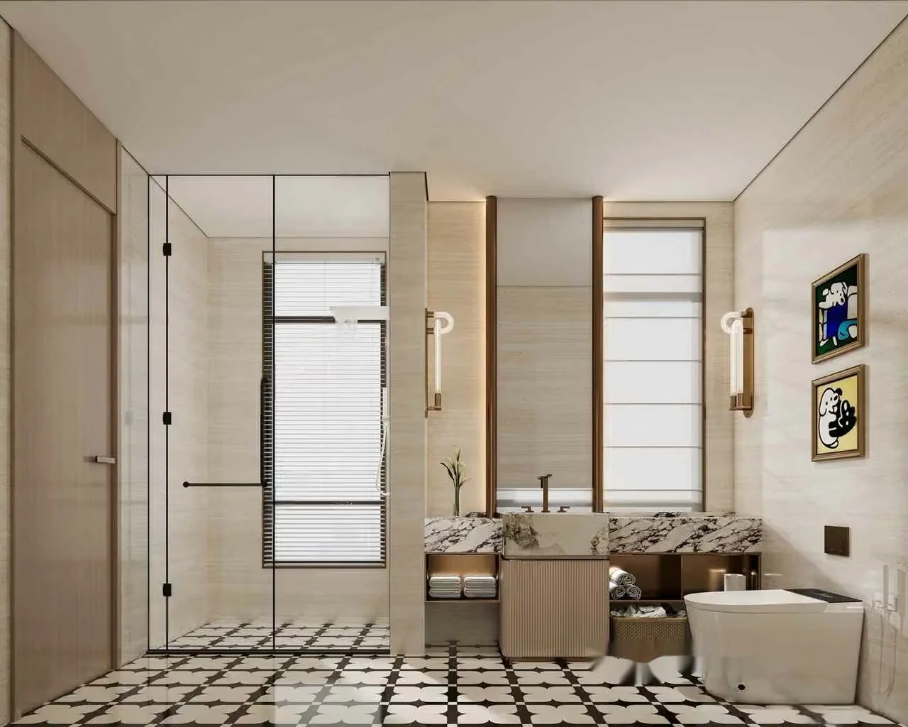A Modern Bathroom 3D Model – 14235 – CORONA Render