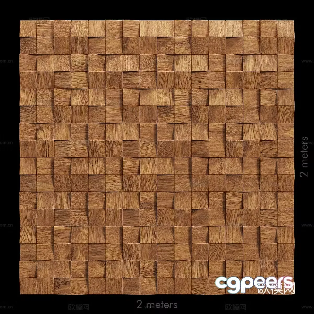 Wooden mosaic 3d model