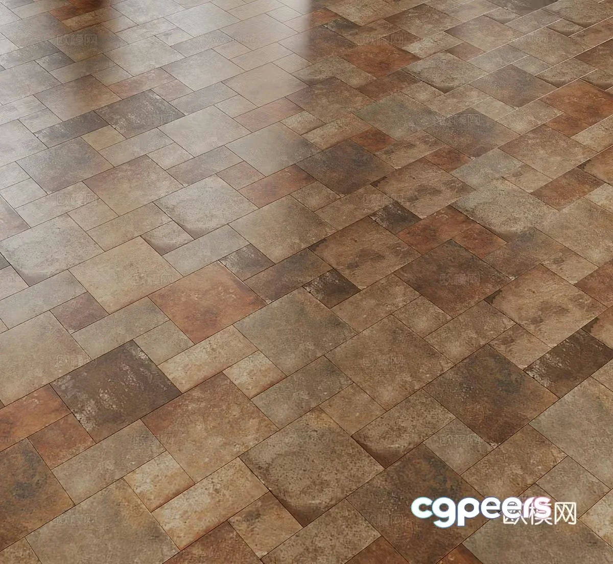 Retro medieval floor tiles Retro floor tiles Antique tiles Medium medieval floor tiles 3d model