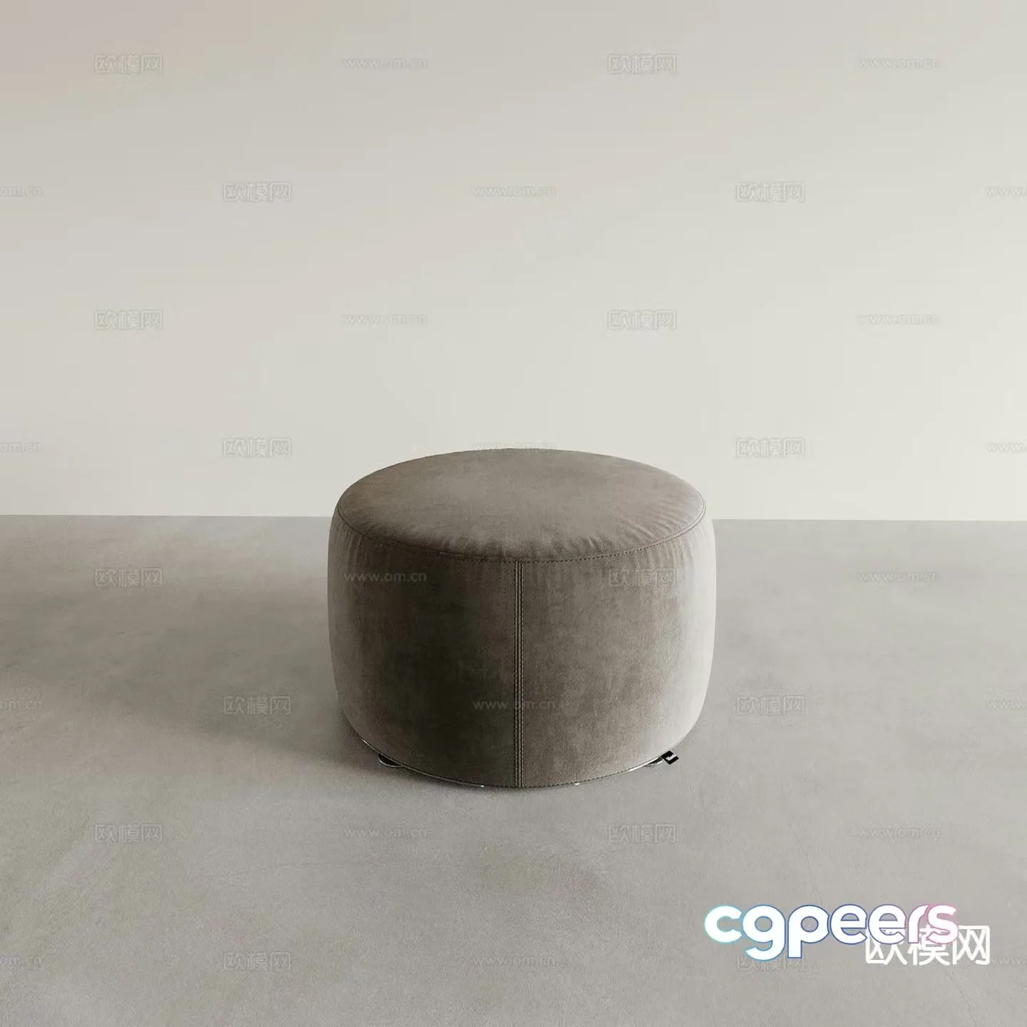 French round stool shoe changing stool sofa stool 3D model
