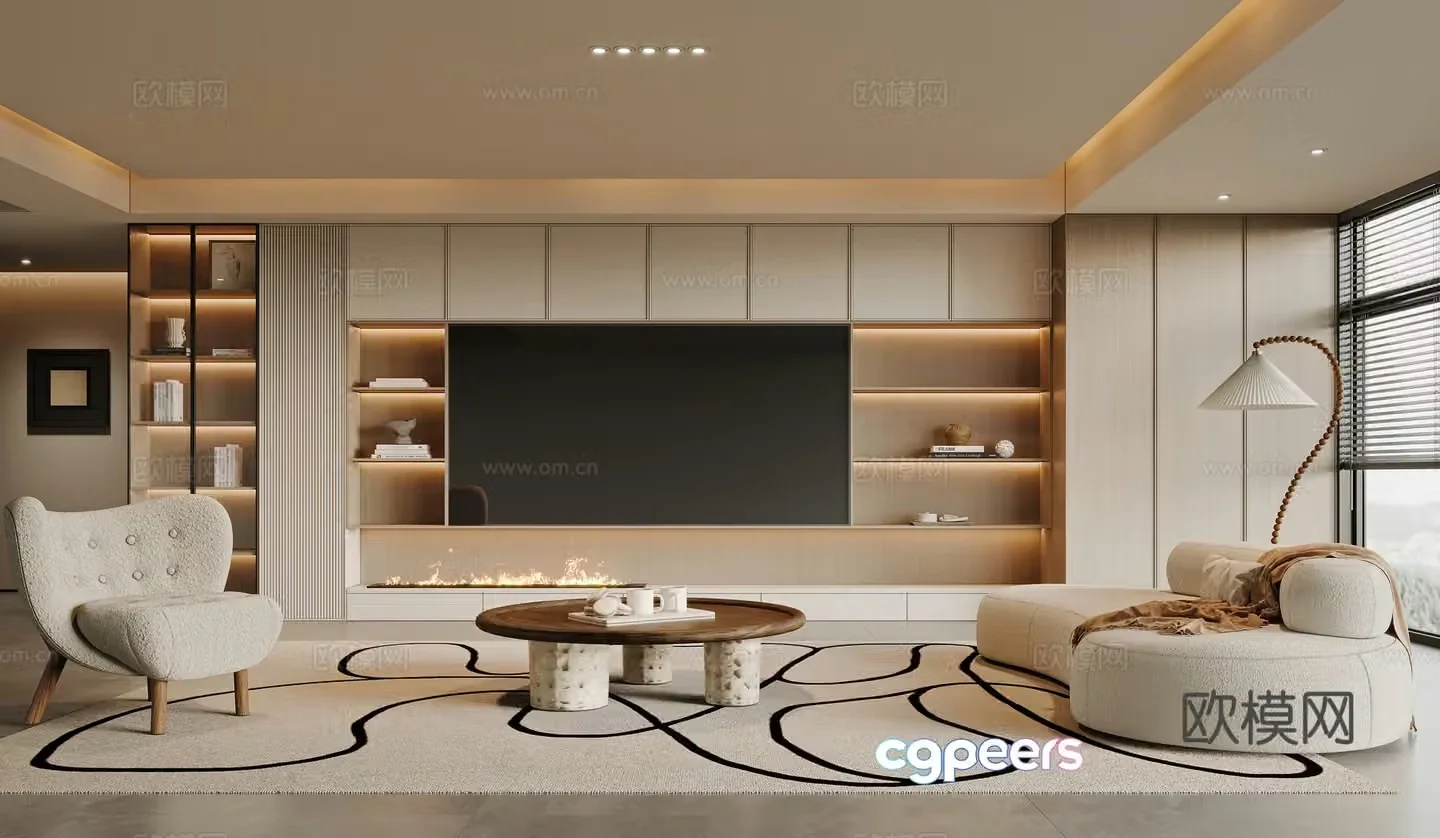 Modern living room 3d model