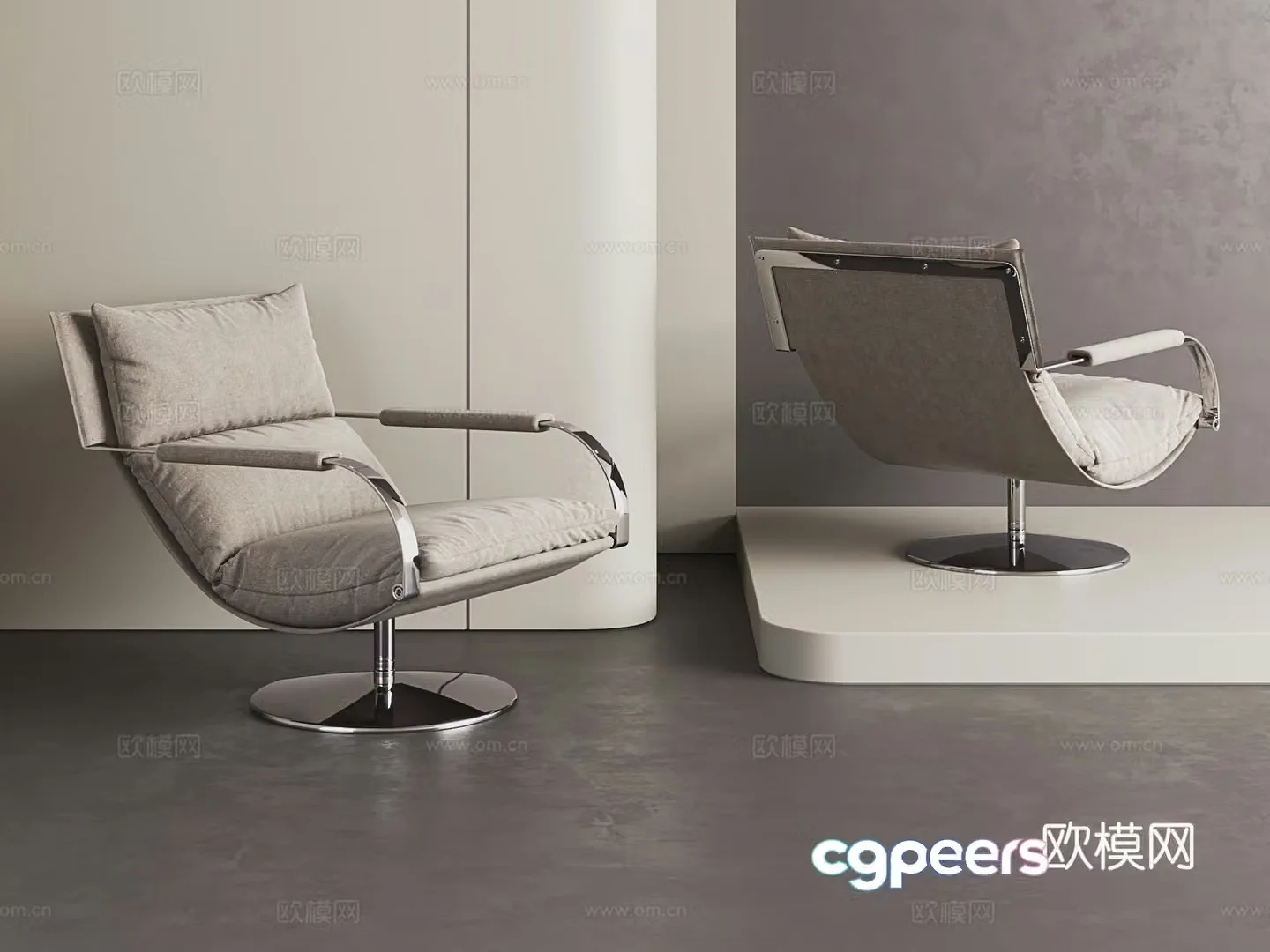 Modern leisure chair Simple leisure chair Medium style leisure chair 3d model