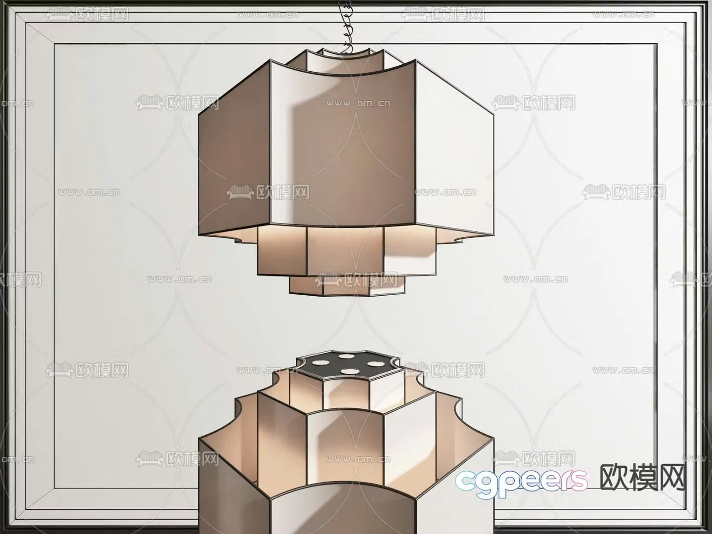New Chinese chandelier 3D model
