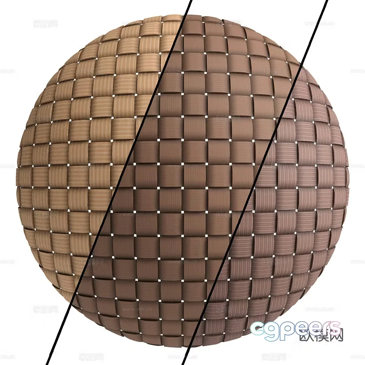 Modern Italian rattan wicker material 3D model