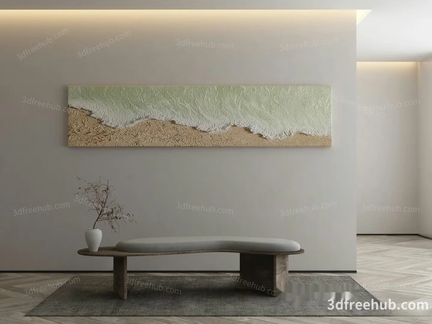 Modern Living Room 3D Model – 1197 – VRAY Render