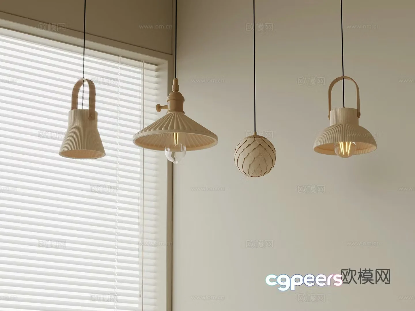 Chandelier French Cream Style Chandelier 3D Model