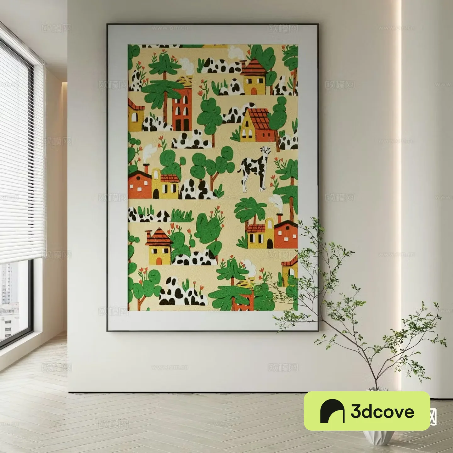Modern cartoon painting decorative painting