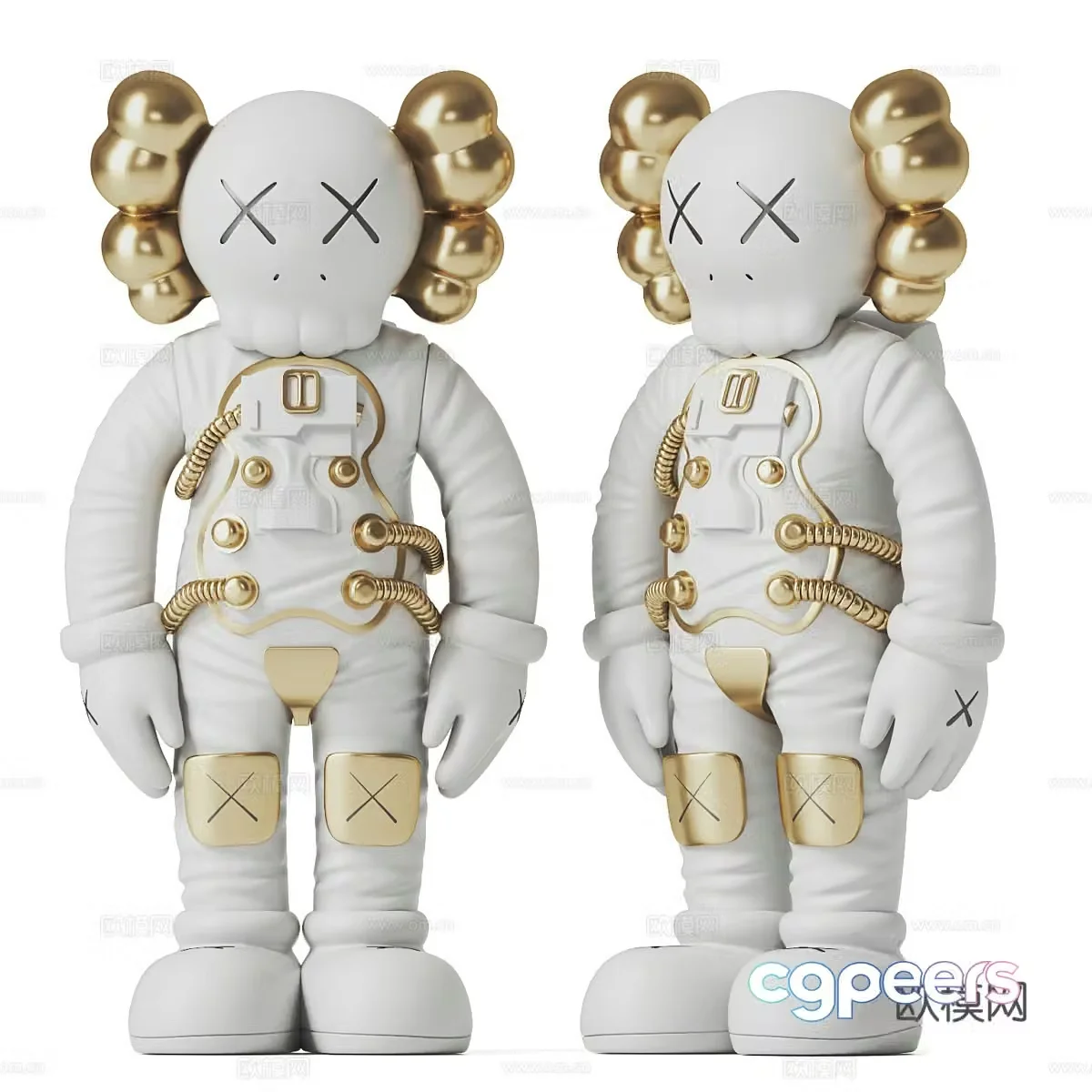Modern KAWS Astronaut Doll 3D Model