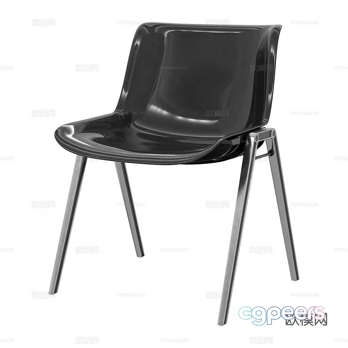 Modern minimalist chair Single chair Simple chair Dining chair Stool 3d model