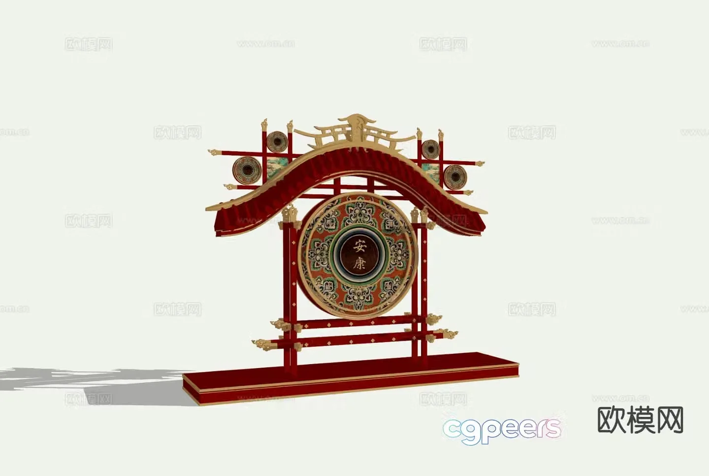 New Chinese style national fashion stage decoration Internet celebrity decoration 3D model