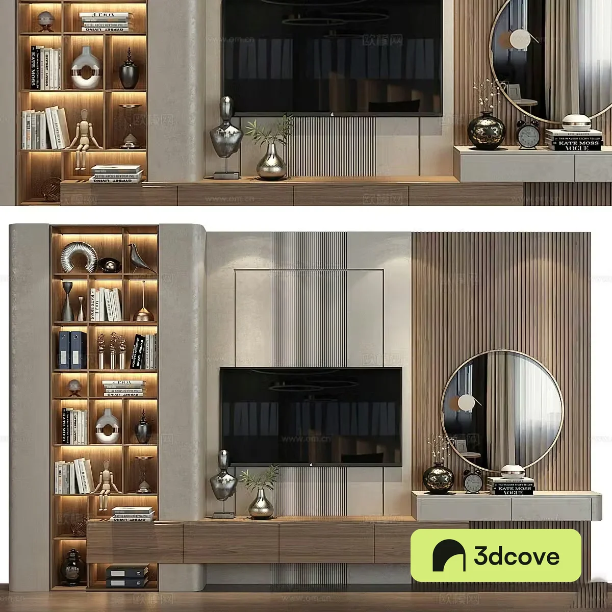 Modern TV background wall