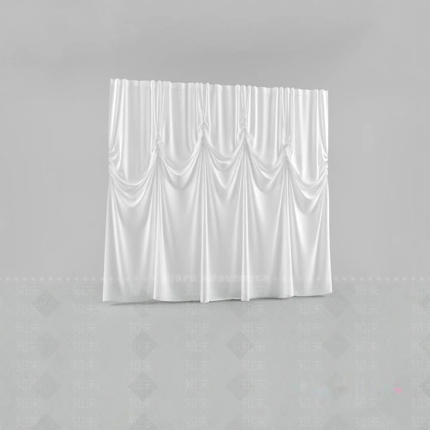 White Curtain 3D Model – 13364 – VRAY Render