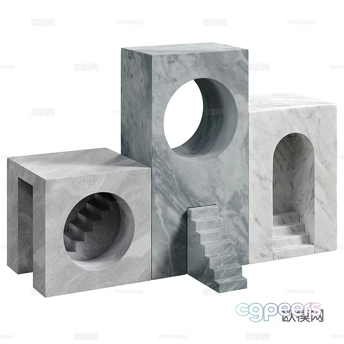 Marble sculpture ornaments 3D model