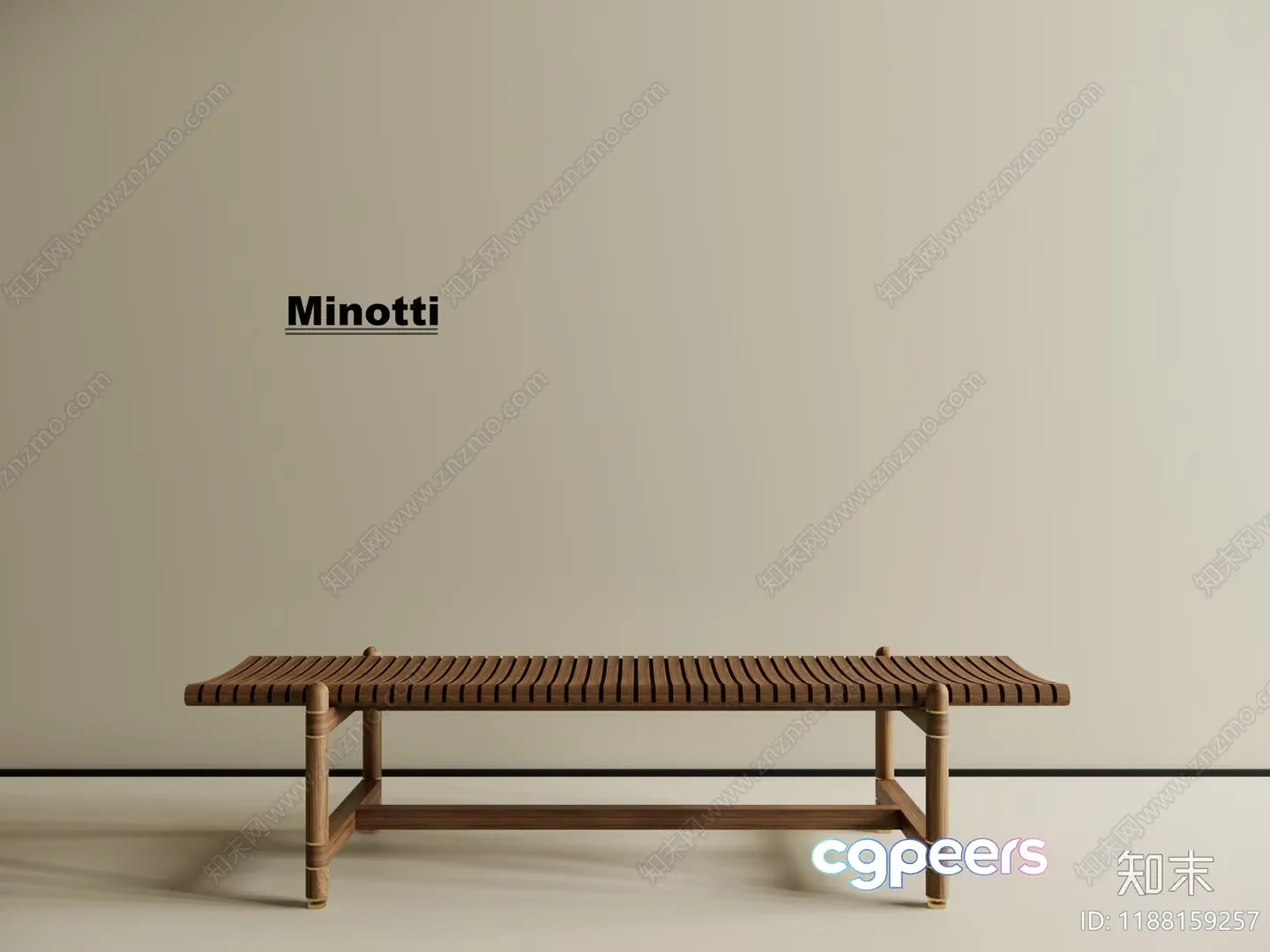 Modern Wooden Bench 3D Model – 5182 – VRAY Render