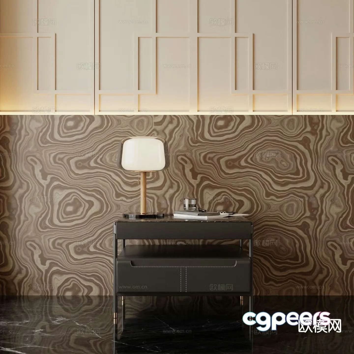 Modern bedside table 3d model