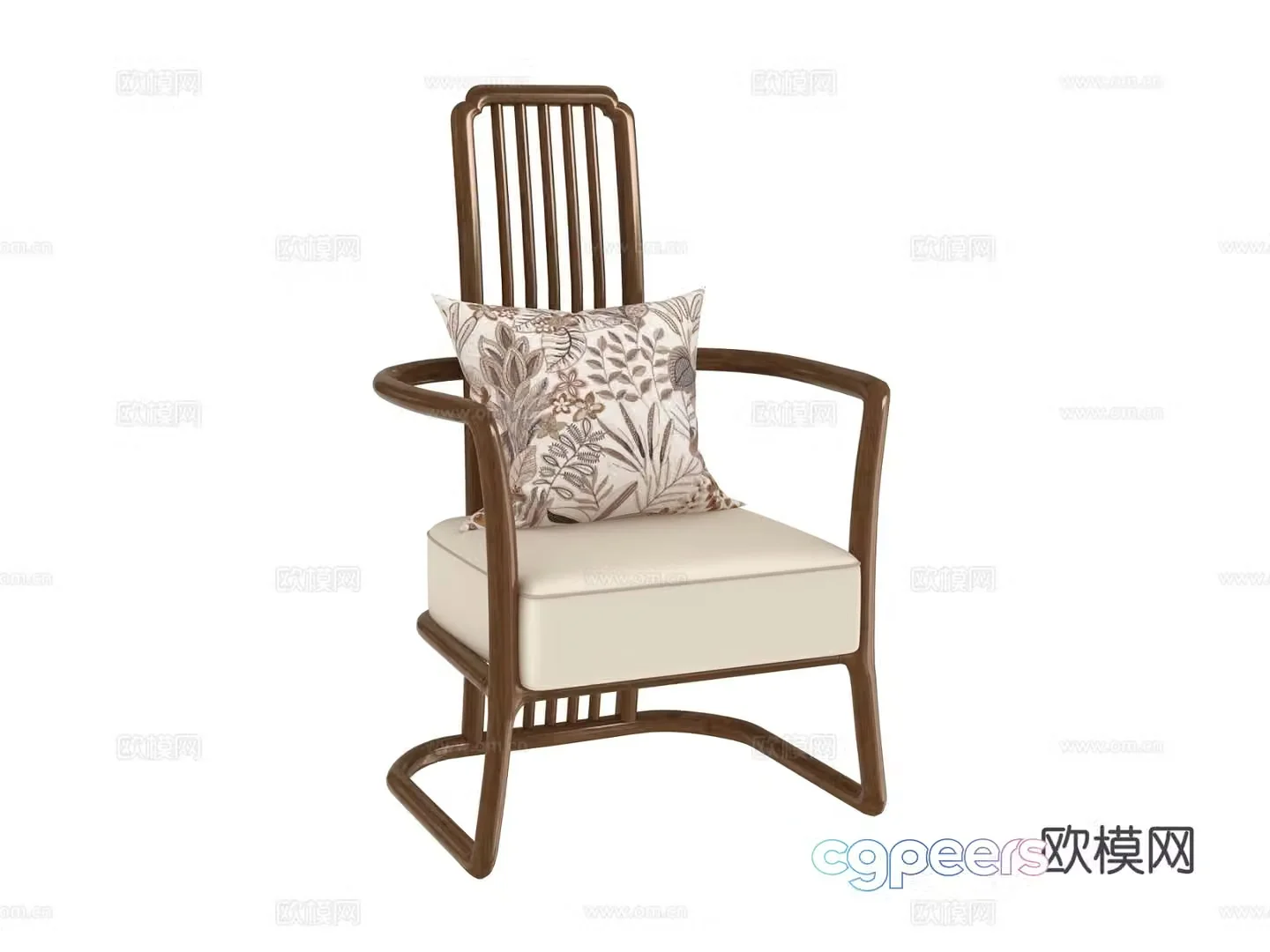 New Chinese style chair book chair 3d model