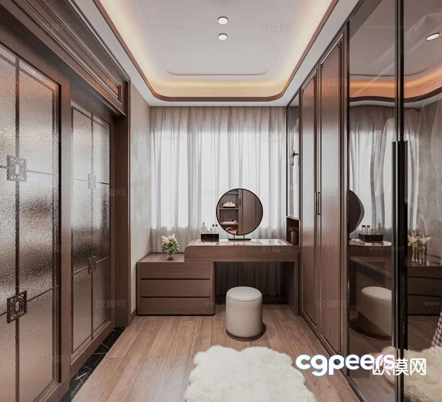 New Chinese style cloakroom 3D model