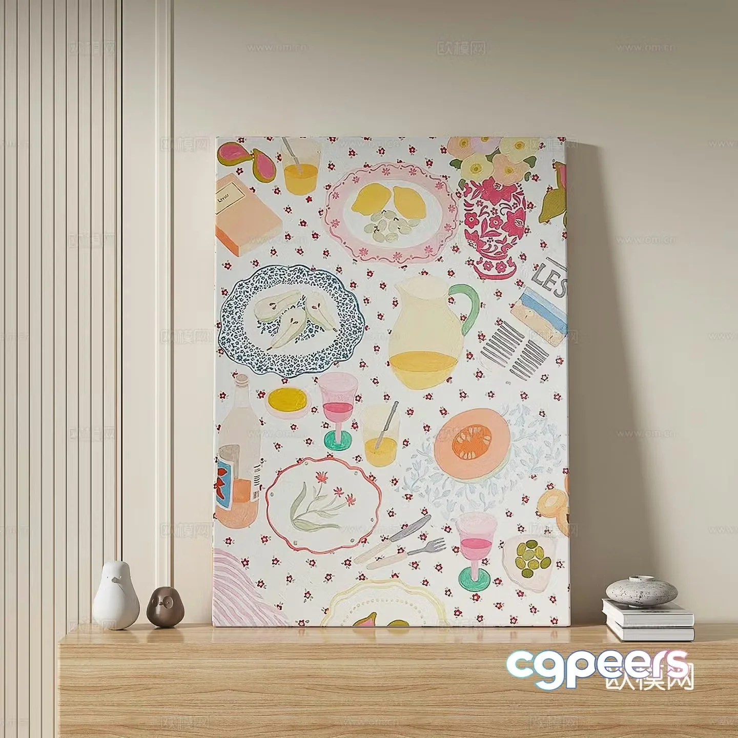 Modern decorative painting 3d model