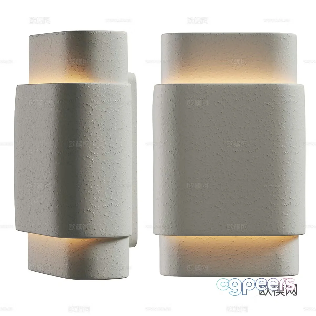 New Chinese style Wasabi decorative wall light 3D model