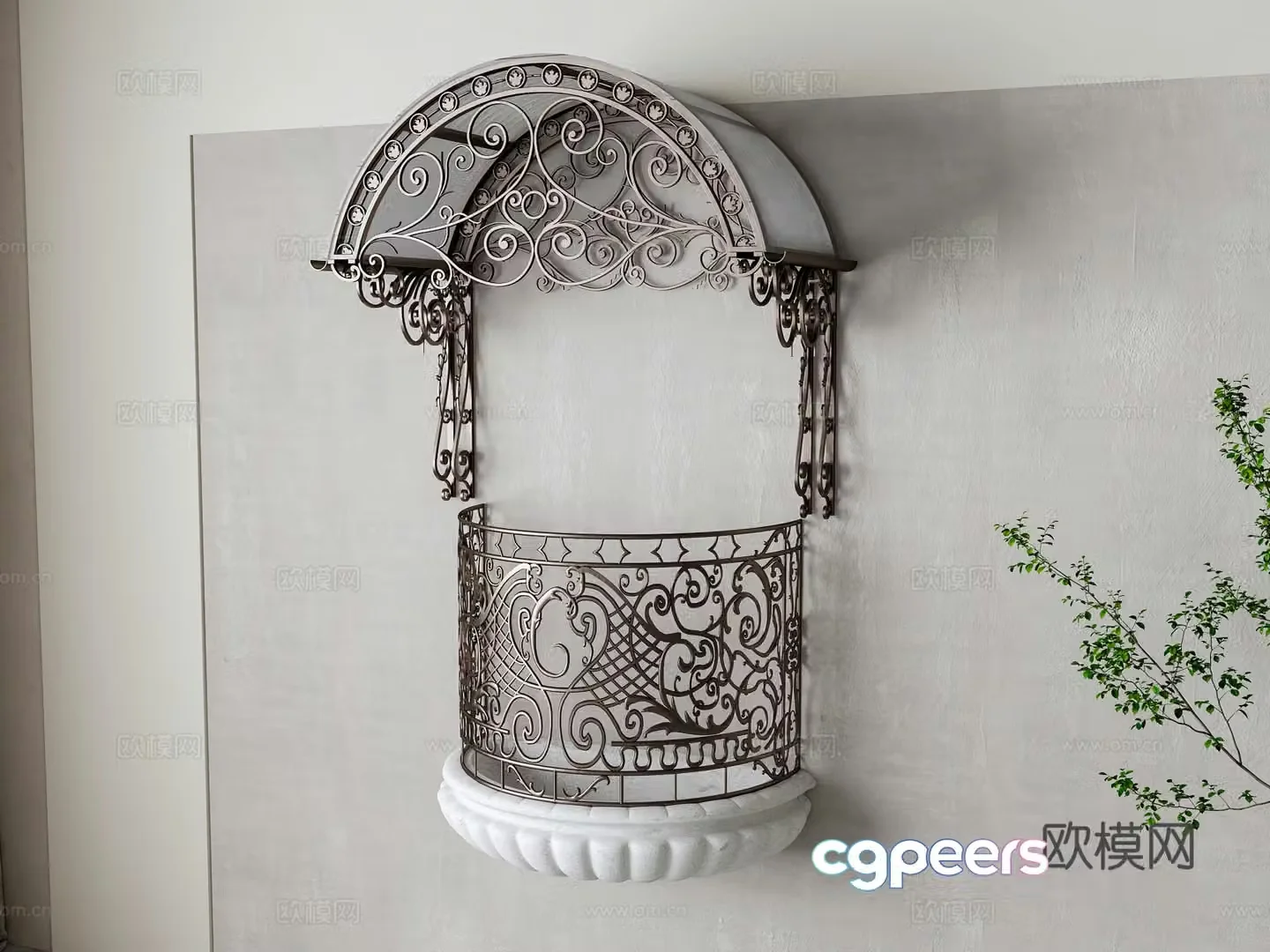 French balcony 3d model
