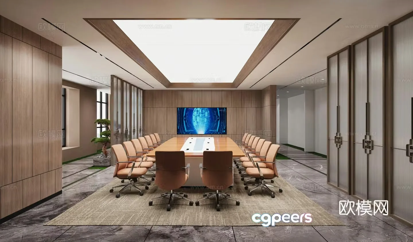 Modern conference room 3d model