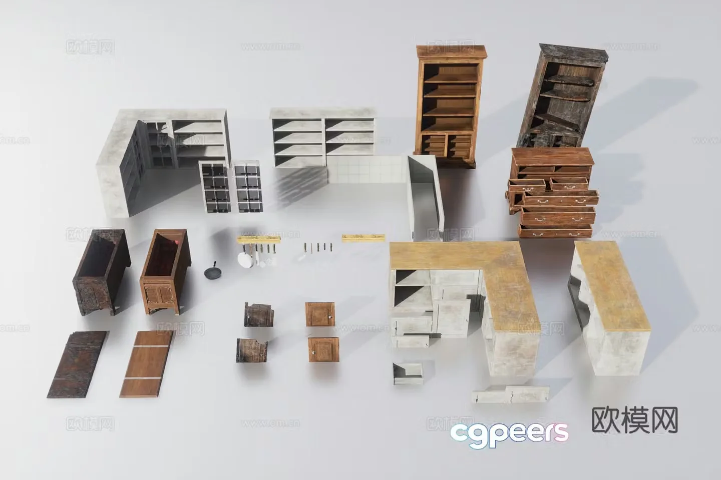 Old furniture 3d model