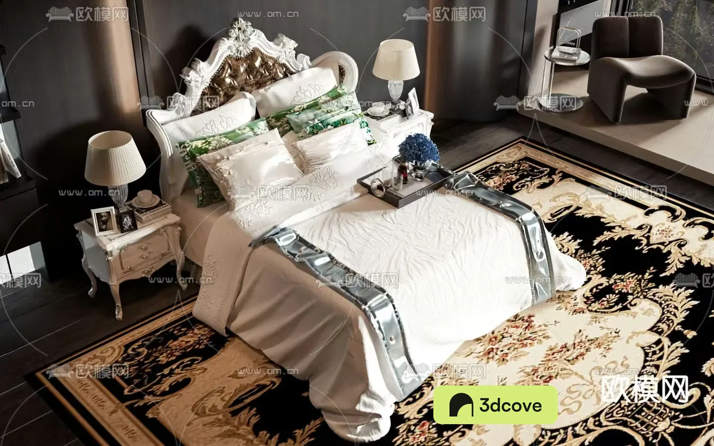 European double bed