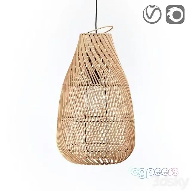 3ds Max Free – Tylway lamp, rattan