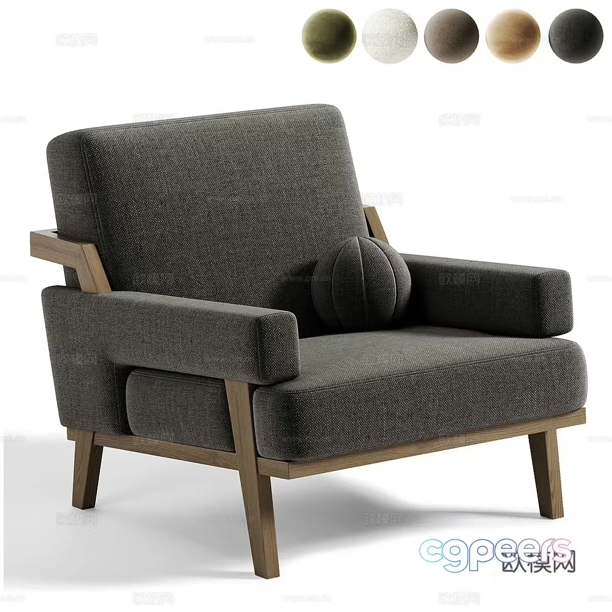 Modern leisure chair armchair sofa chair 3d model