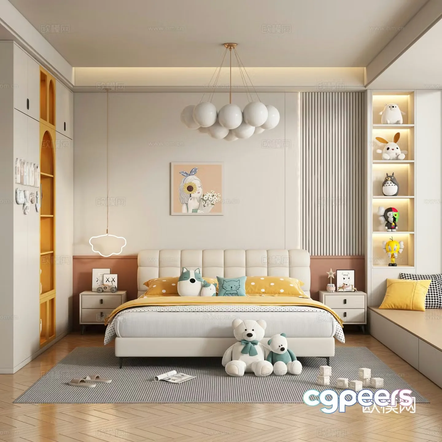 Modern children’s room 3d model