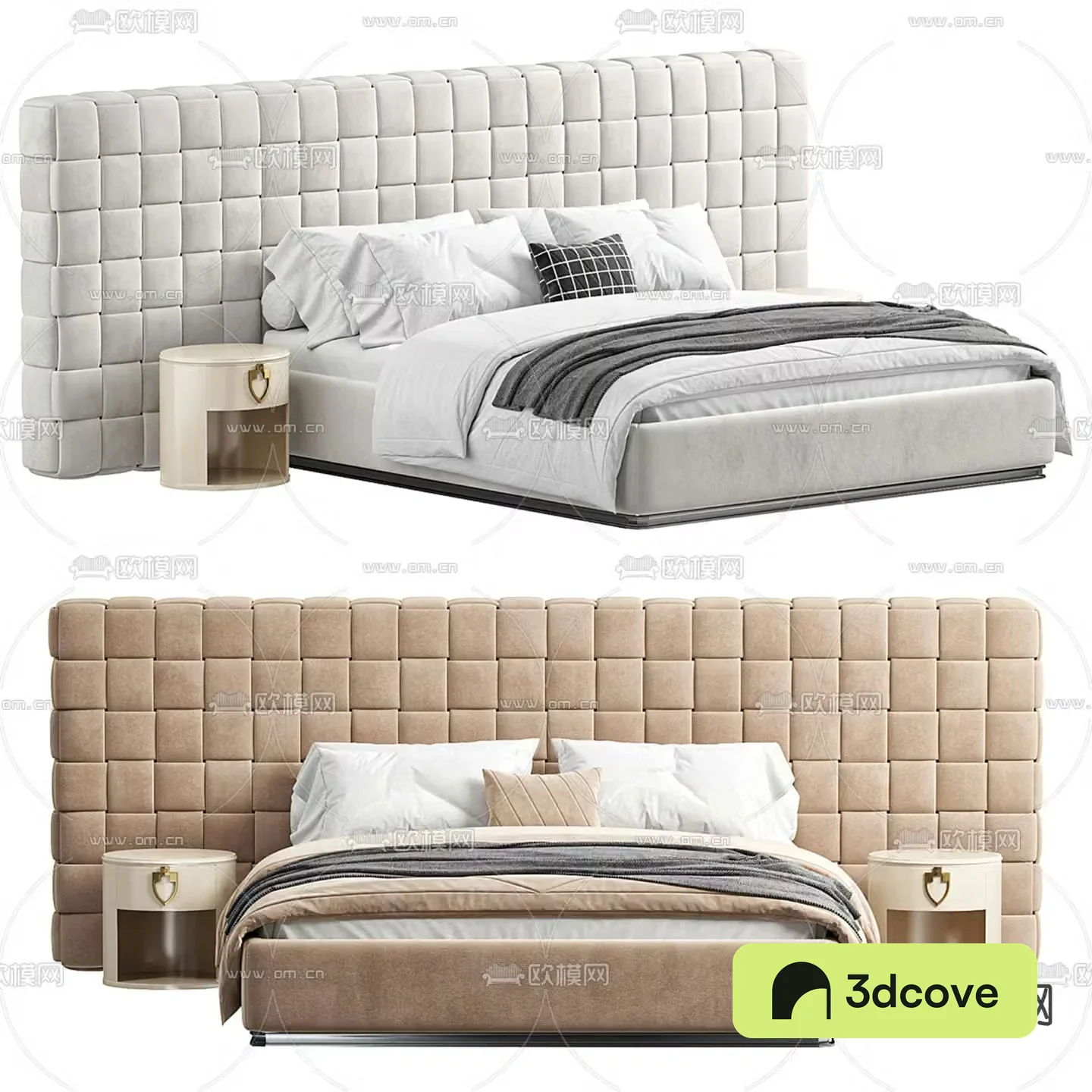Visionnaire simple European fabric double bed
