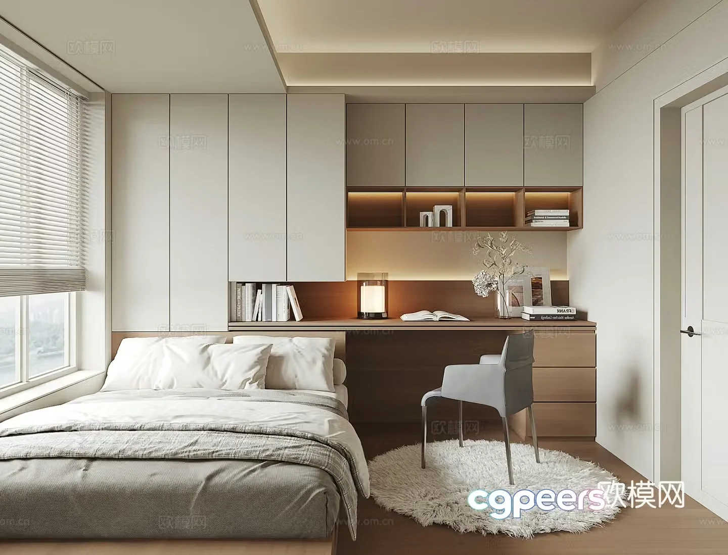 Modern tatami bedroom 3d model