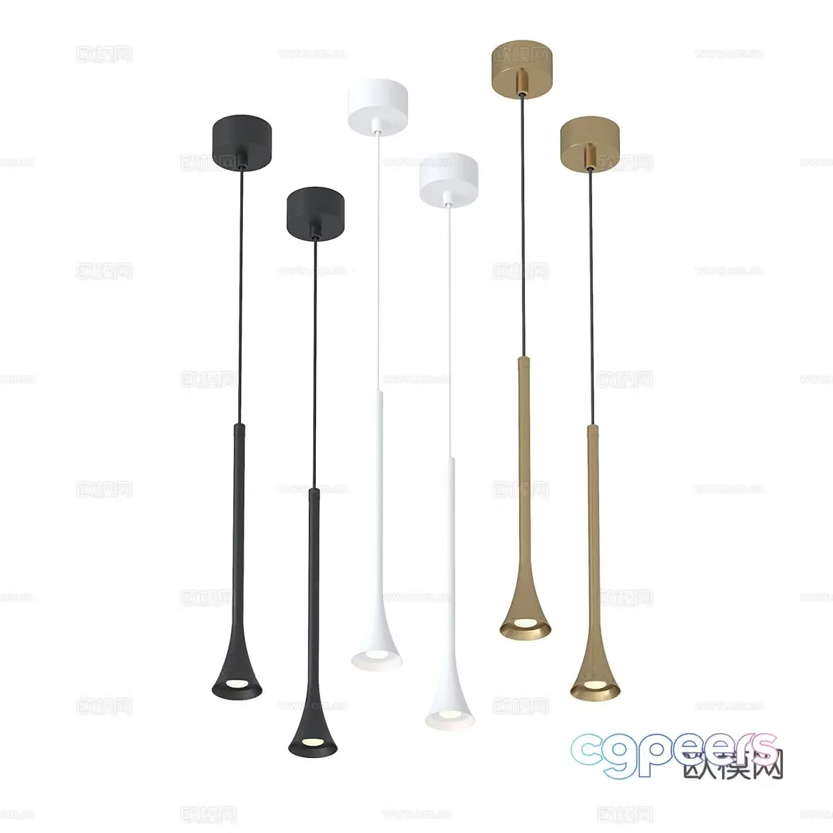 Light luxury chandelier creative chandelier 3d model