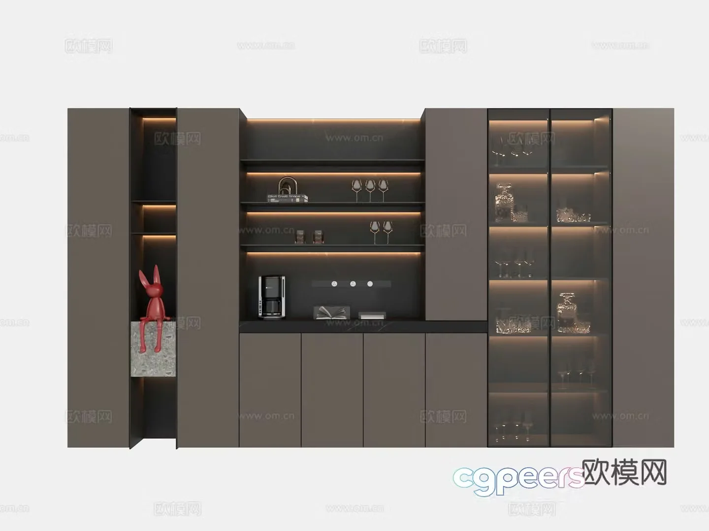 Italian wine cabinet 3D model