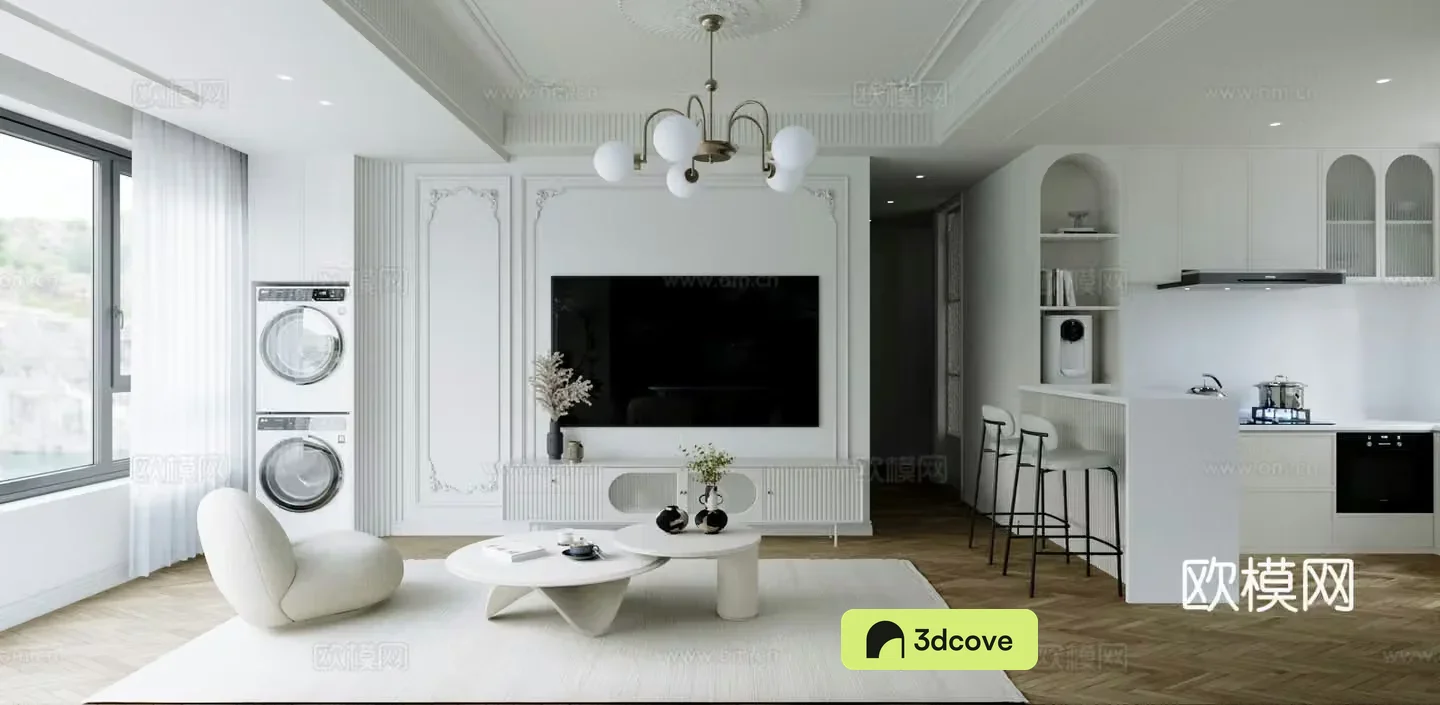 French living and dining room