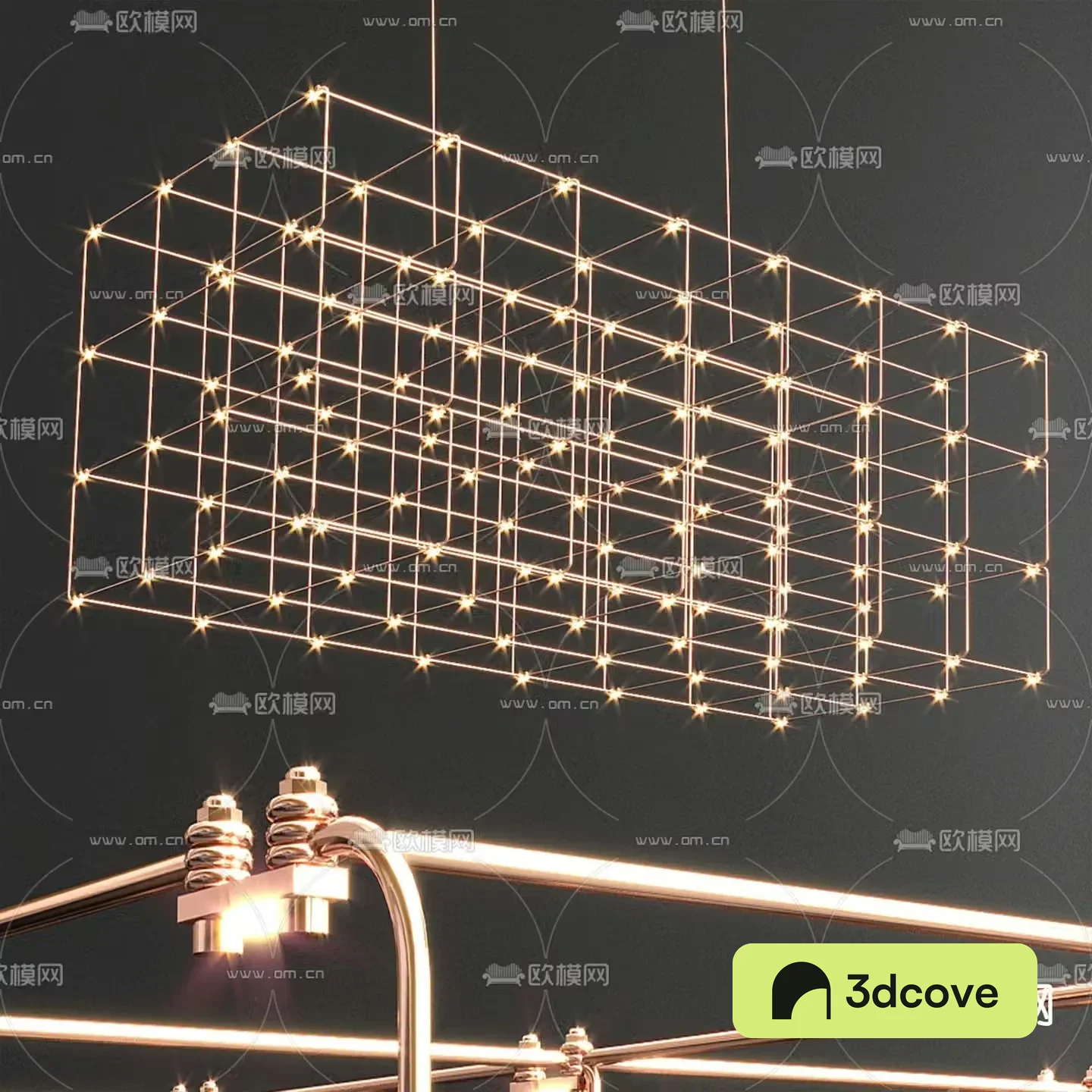 Light luxury chandelier matrix light lobby light