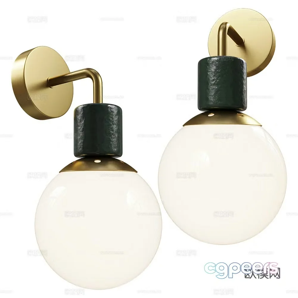Light luxury wall lamp 3D model