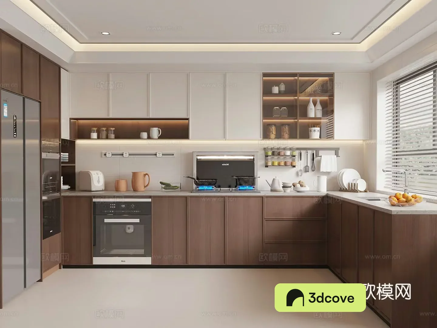 Wasabi Middle Style Kitchen 3D Model