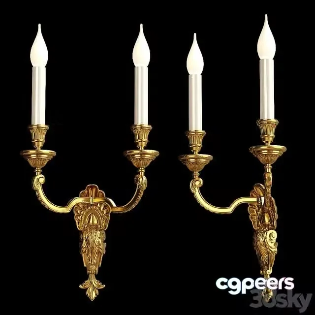 3ds Max Free – Antique French Wall Lamp