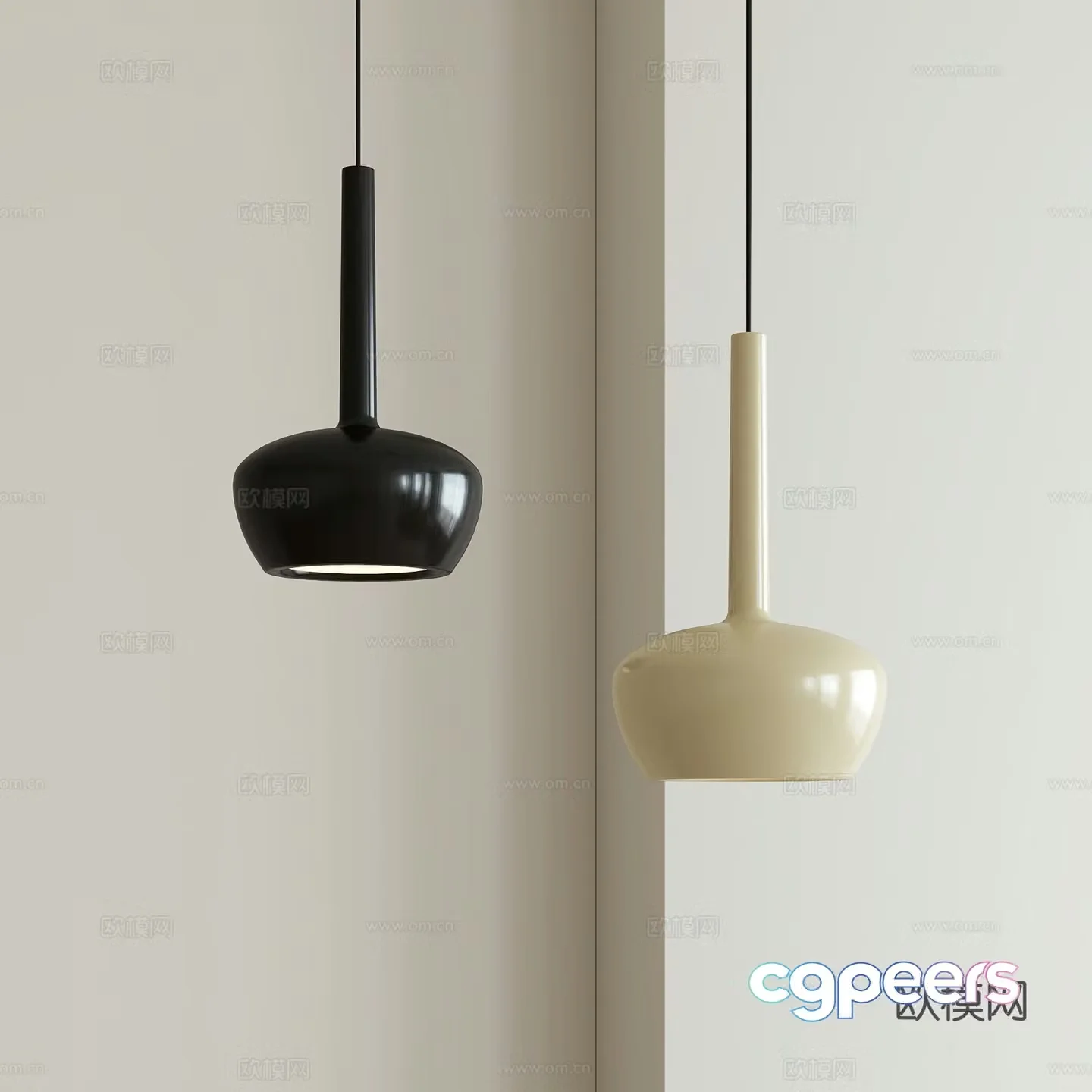Modern simple small chandelier 3d model