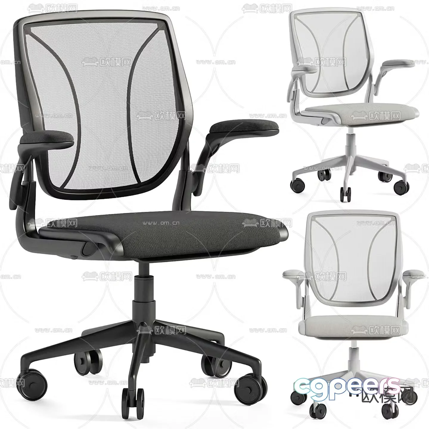 Office chair conference chair staff chair 3d model