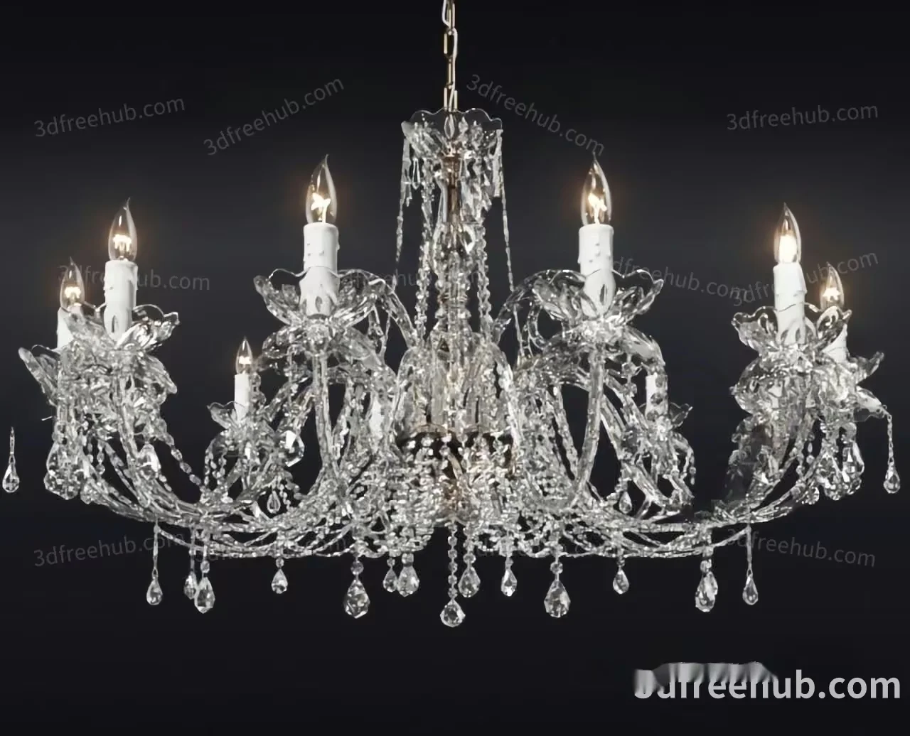 A Chandelier 3D Model – 19651 – VRAY Render