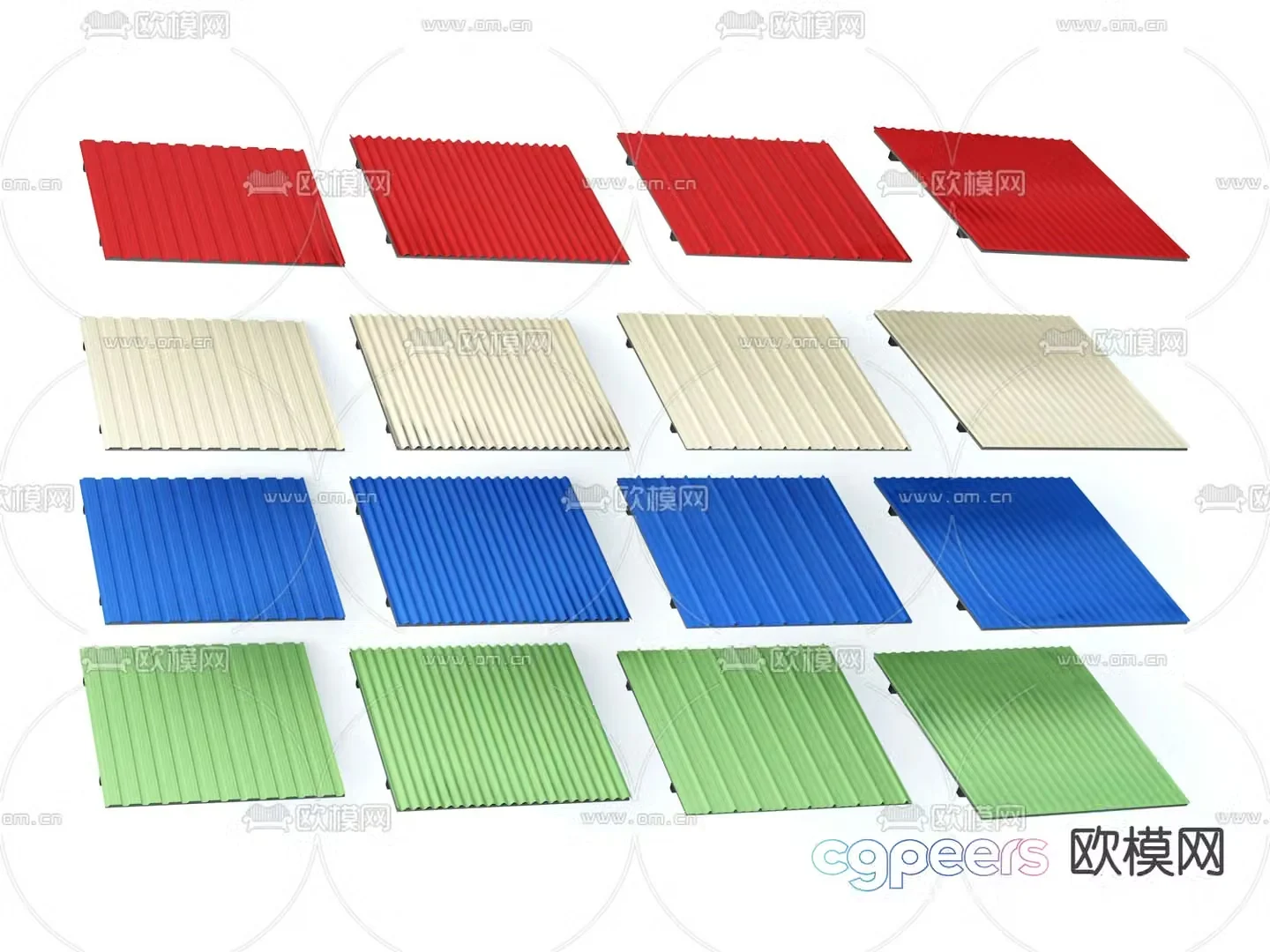 Iron shed color steel tiles iron shed sunshade canopy 3d model