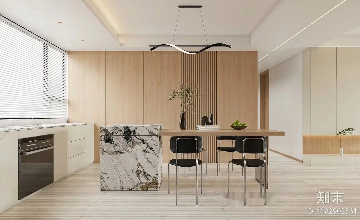 Modern Dining Room 3D Model – 11664 – CORONA Render