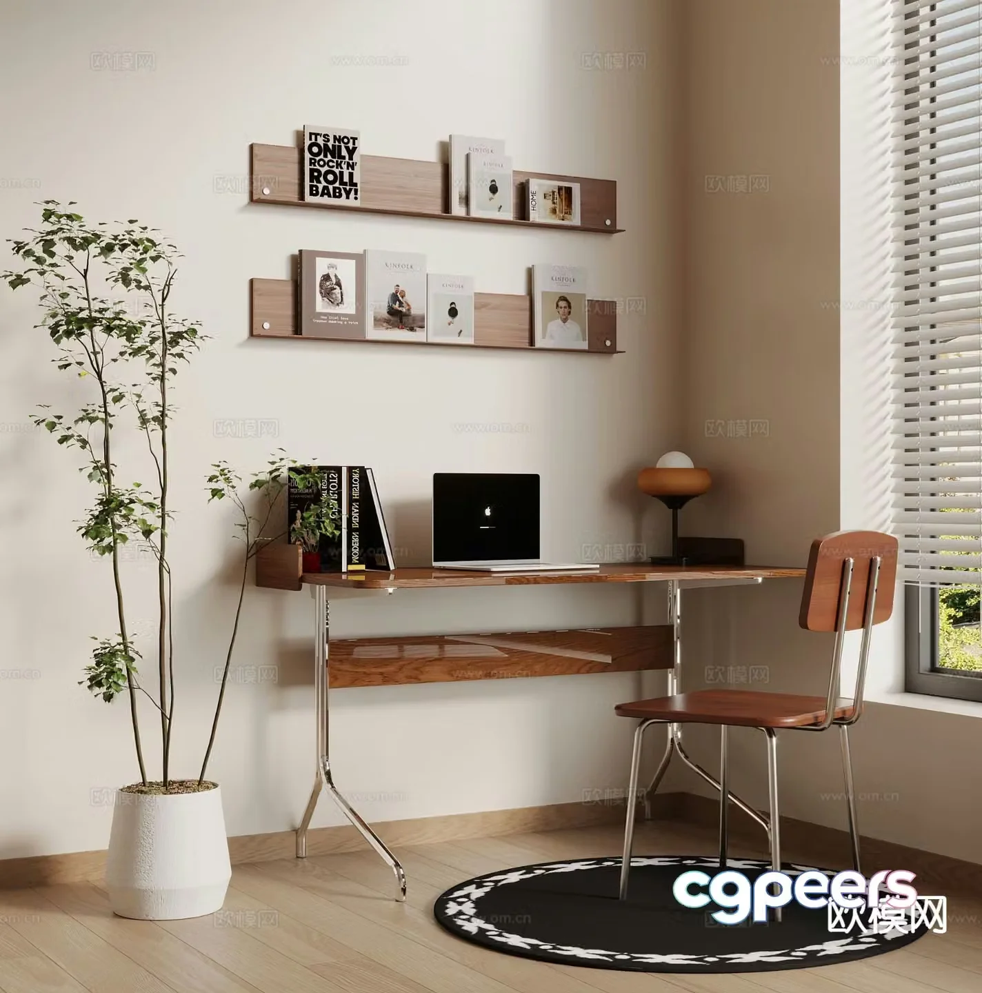 Medieval style desk desk 3d model