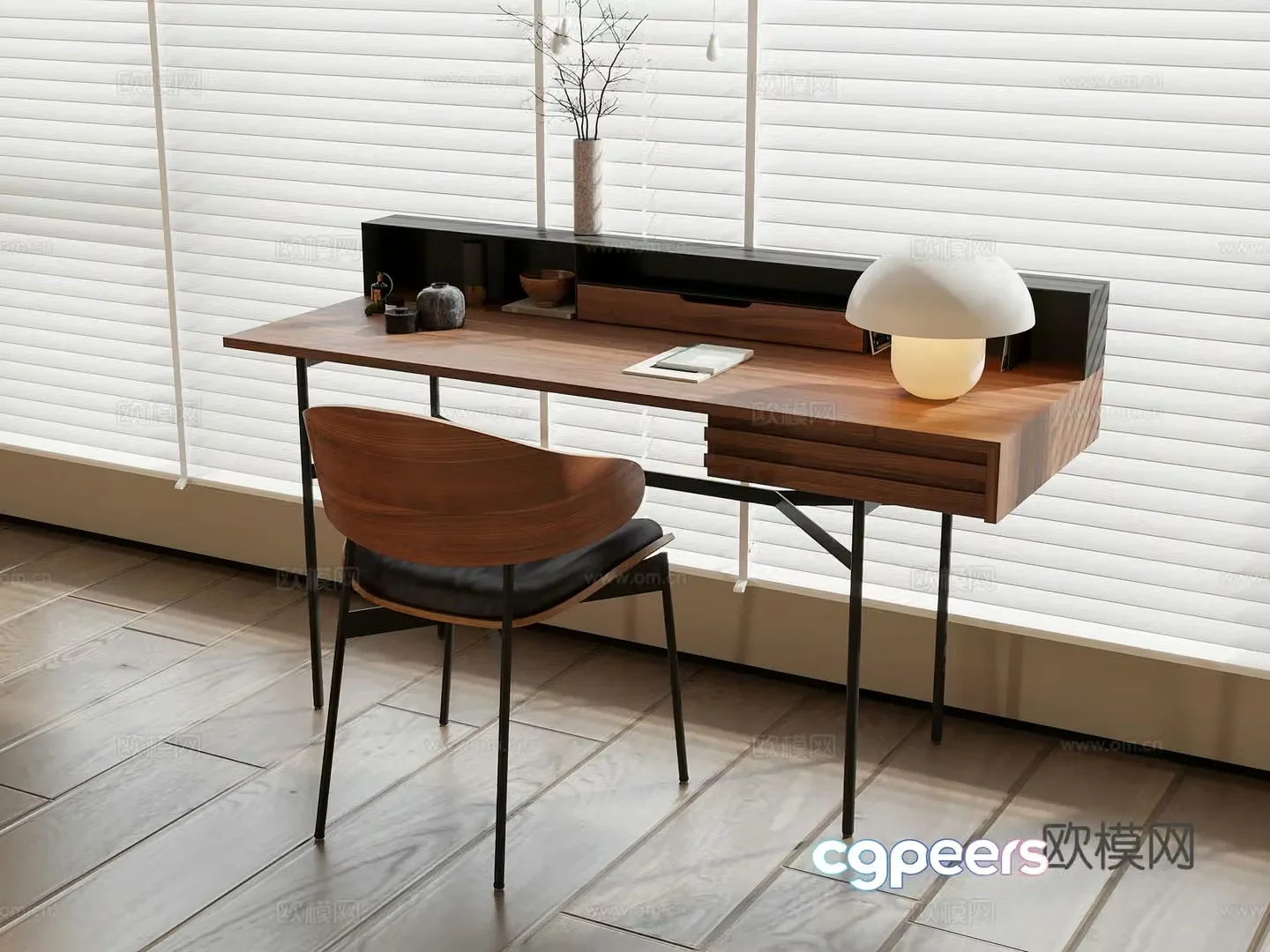 Medieval style desk 3d model