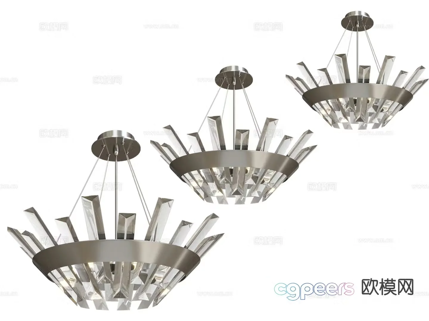 Modern style chandelier art chandelier 3d model