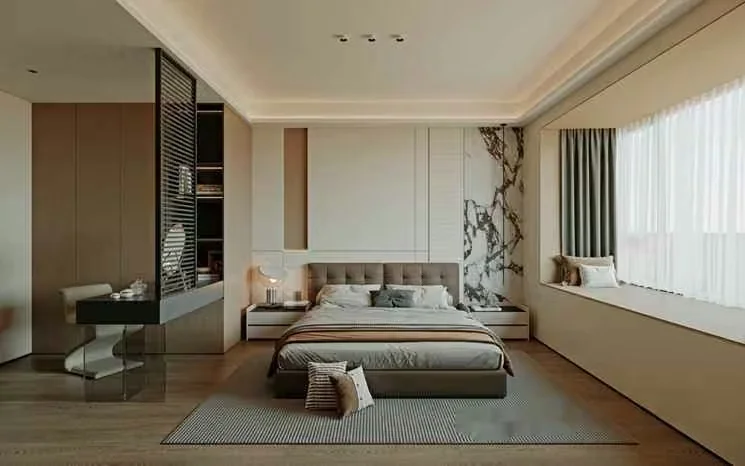 Cozy Modern Bedroom 3D Model – 15057 – CORONA Render
