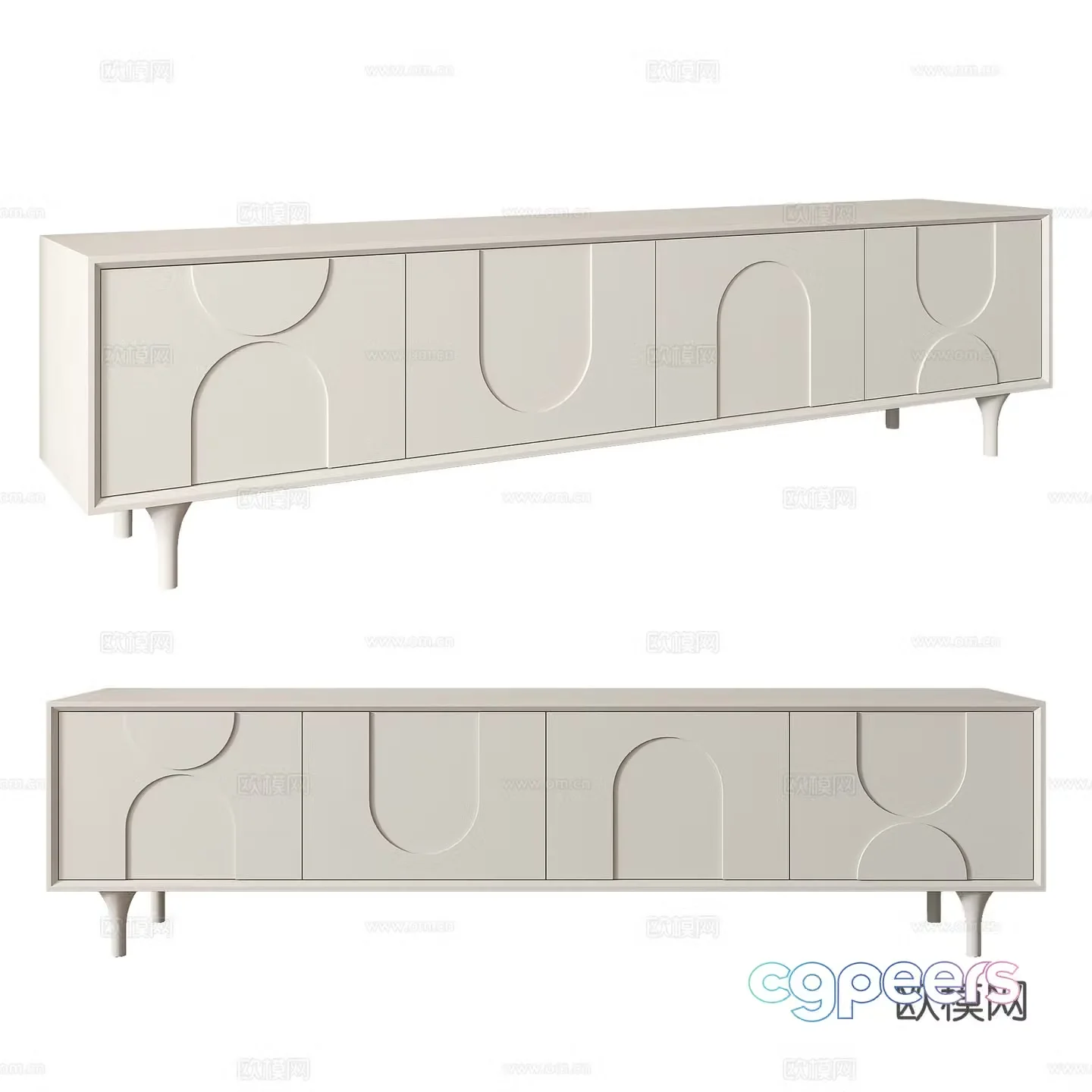 Nordic TV cabinet 3d model